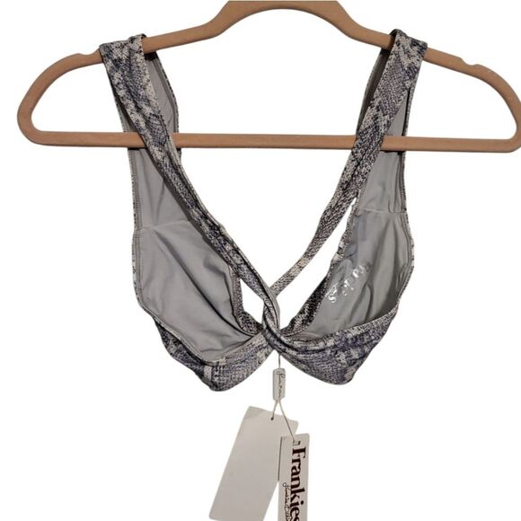 Frankies Bikinis Python Reef Bikini Top, Size S NEW WITH TAGS - Picture 2 of 6